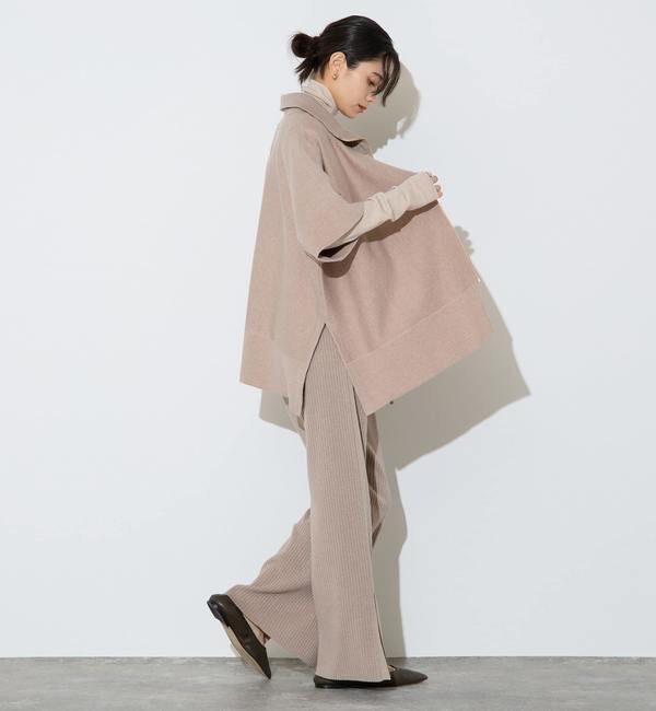 Liesse「【大草直子さんコラボ】2WAYケープジップニット」|カーディガン|