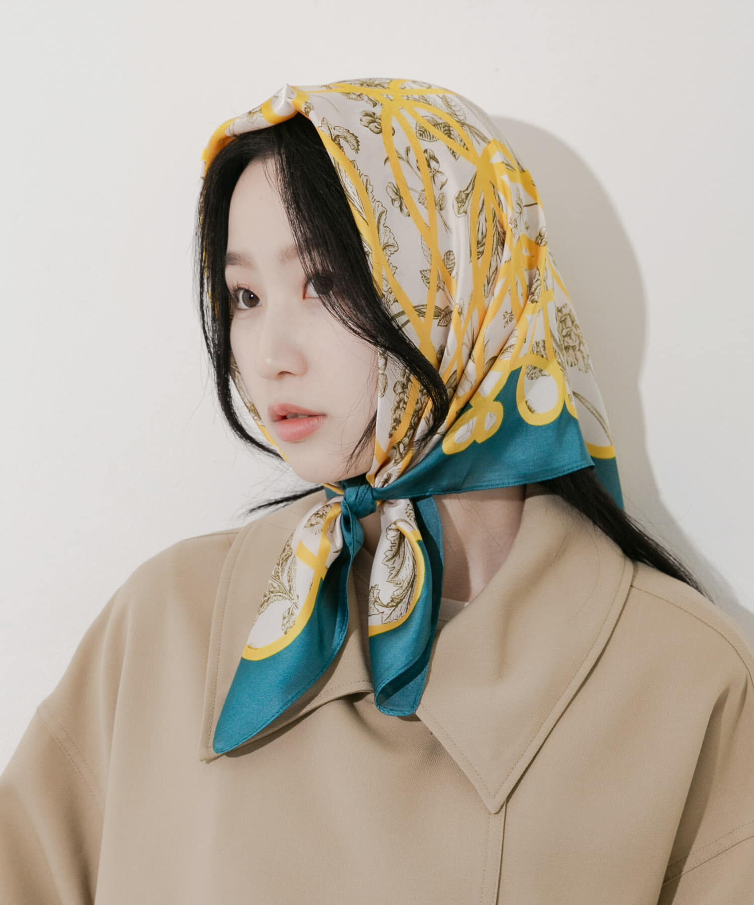 SMELLY「アソートパターンスカーフ」|バンダナ・スカーフ|イエロー