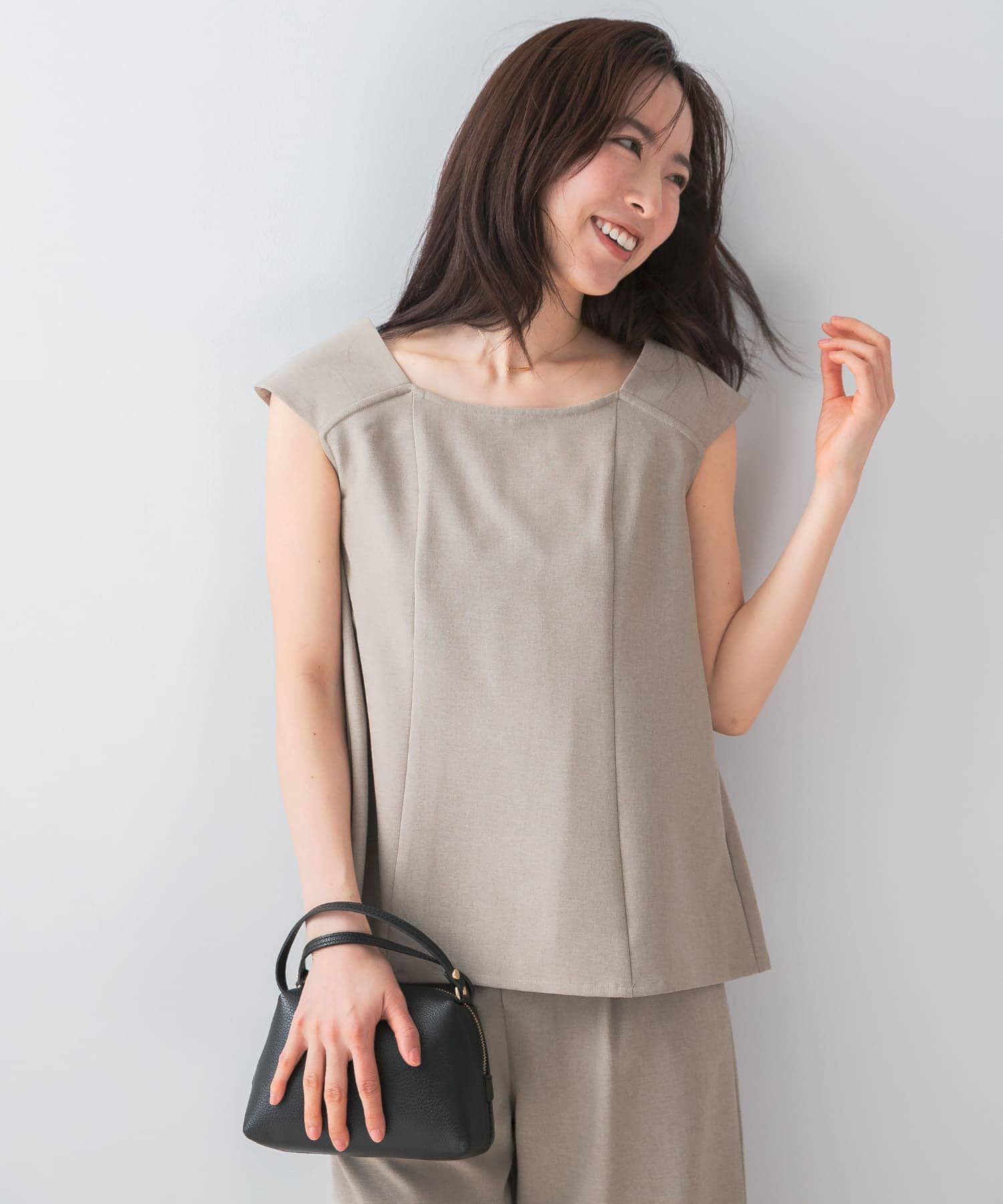 URBAN RESEARCH ROSSO「『UR TECH DRYLUXE』F by ROSSO　フレンチブラウス+ワイドパンツ」|その他|