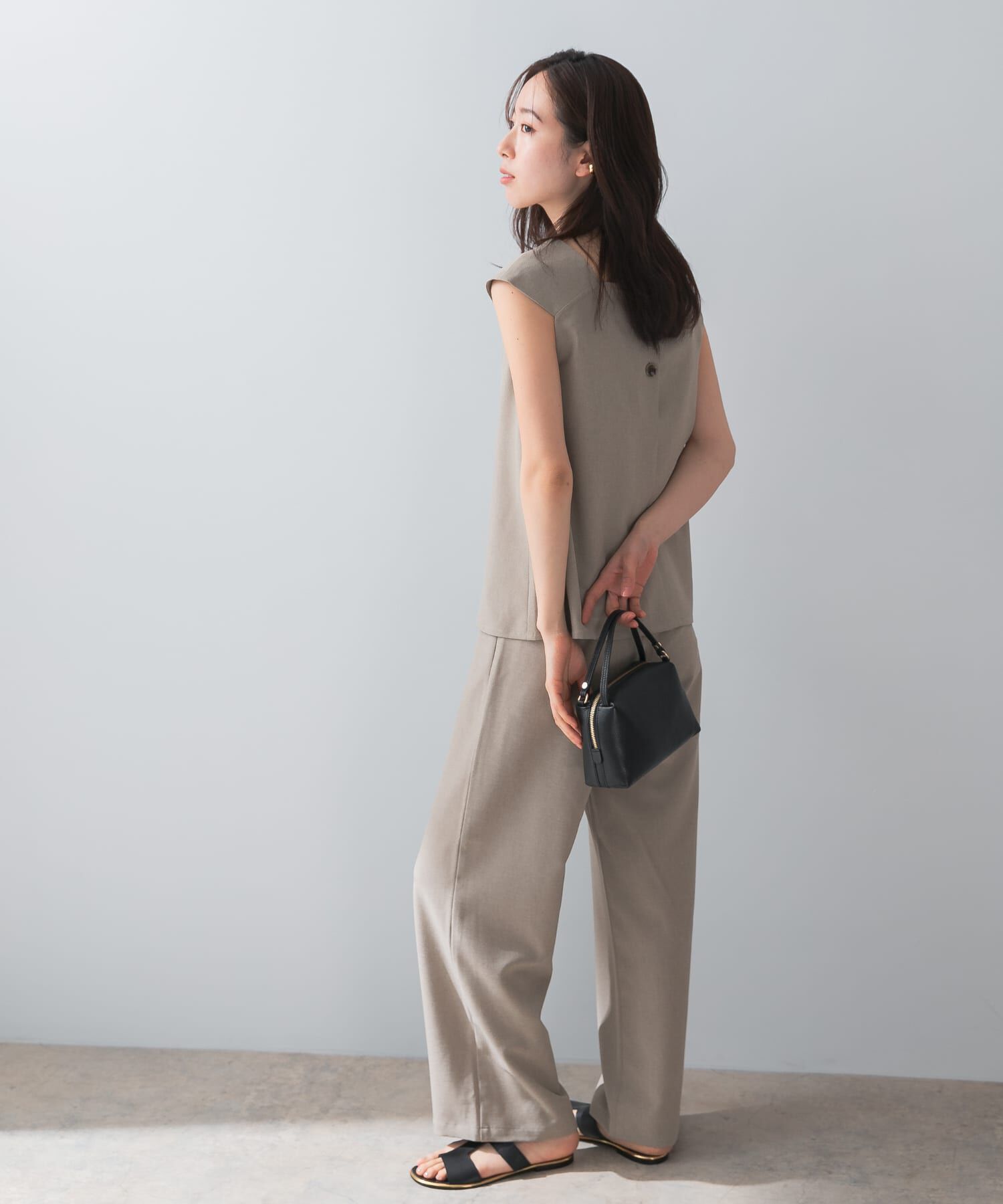 URBAN RESEARCH ROSSO「『UR TECH DRYLUXE』F by ROSSO　フレンチブラウス+ワイドパンツ」|その他|