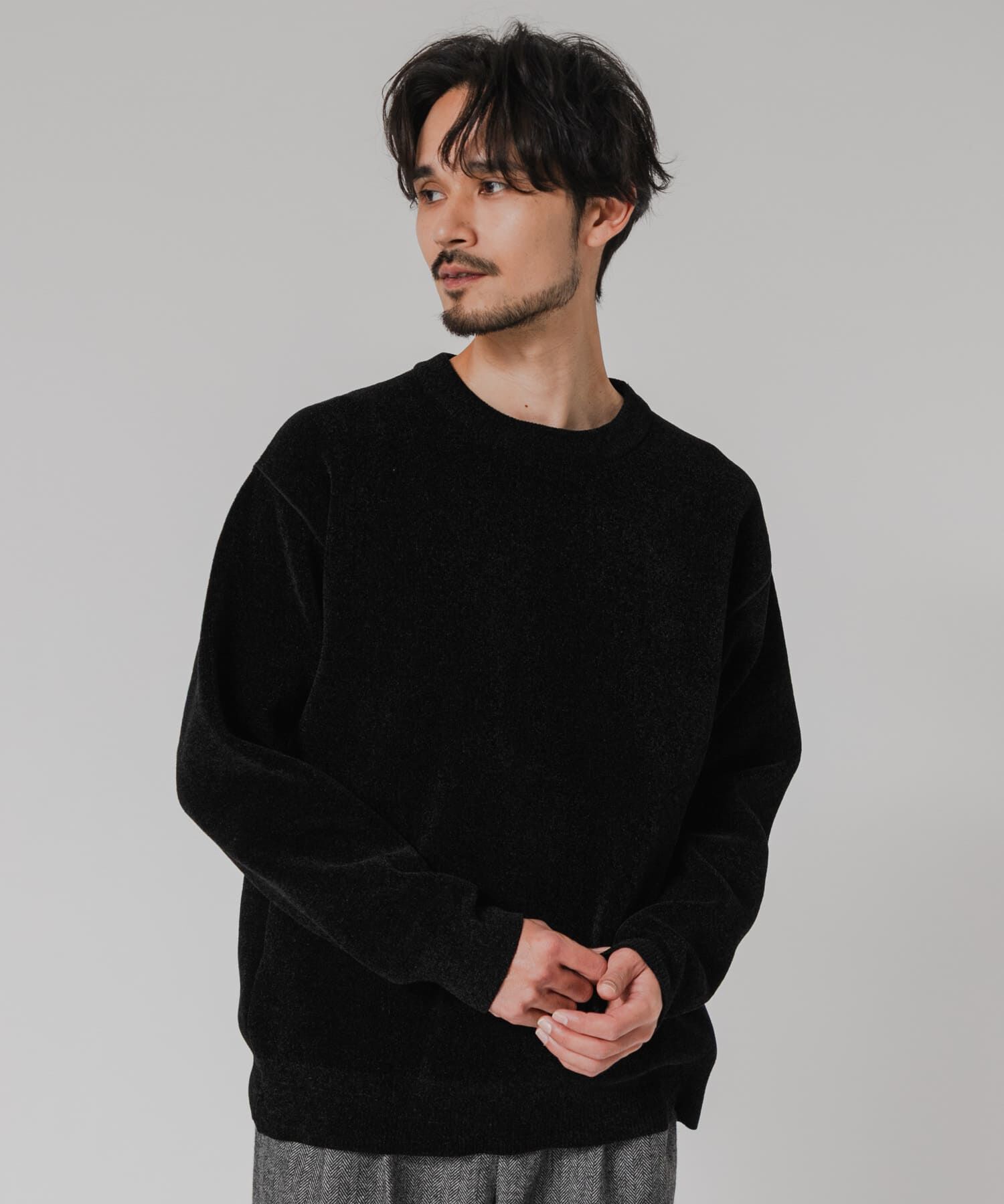URBAN RESEARCH「モールニットプルオーバー」|ニット・セーター|ブラック