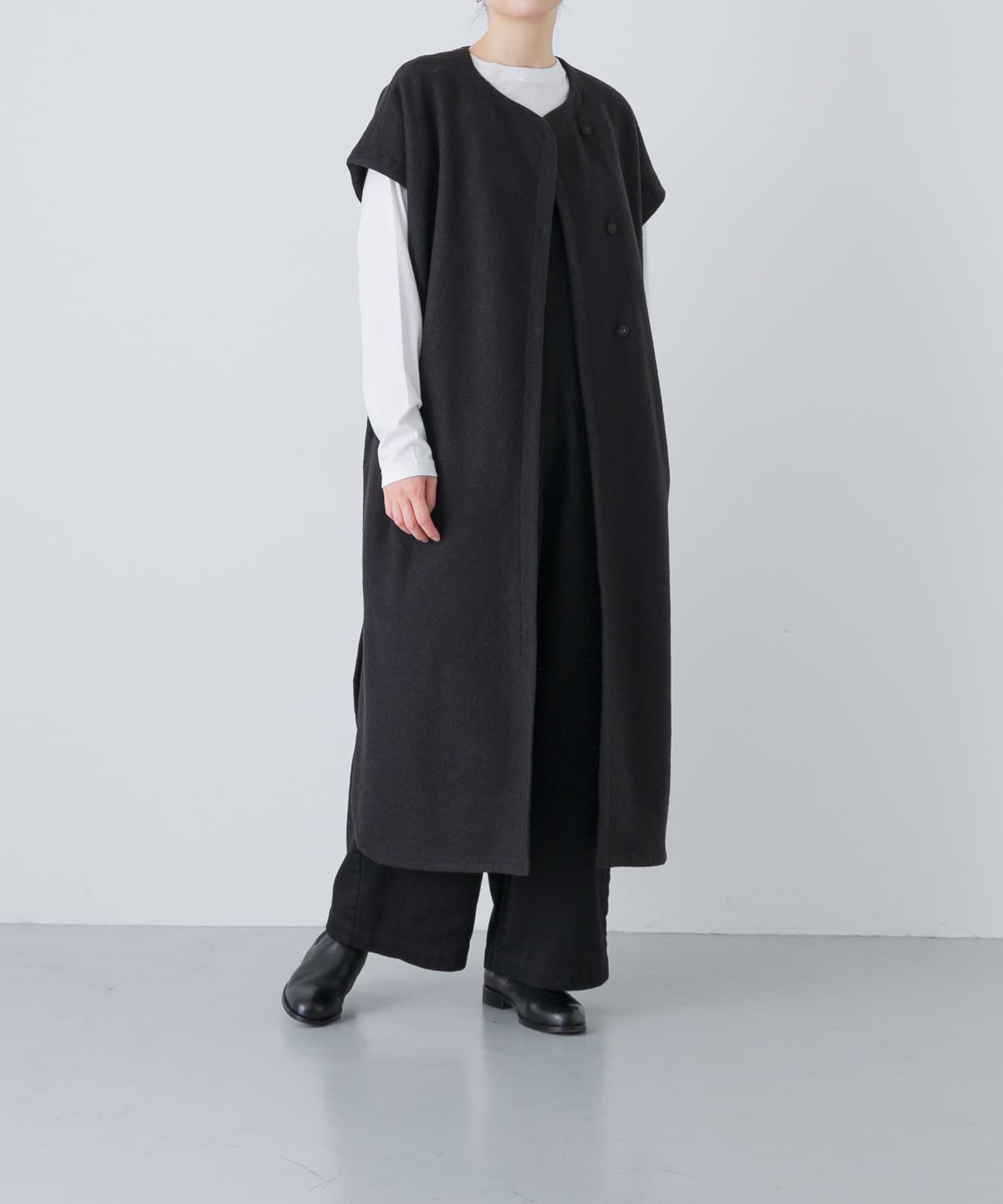 かぐれ「『一部WEB限定カラー』ウールミルドジレワンピース」|ワンピース|