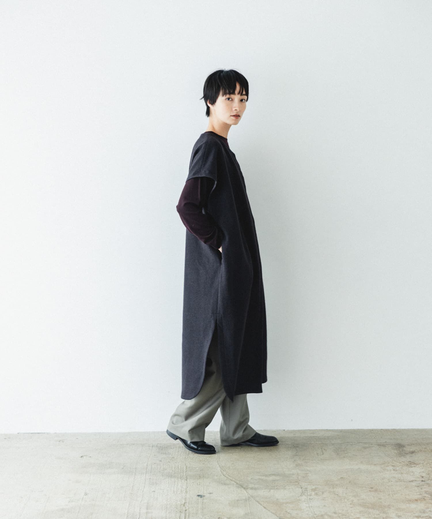 かぐれ「『一部WEB限定カラー』ウールミルドジレワンピース」|ワンピース|