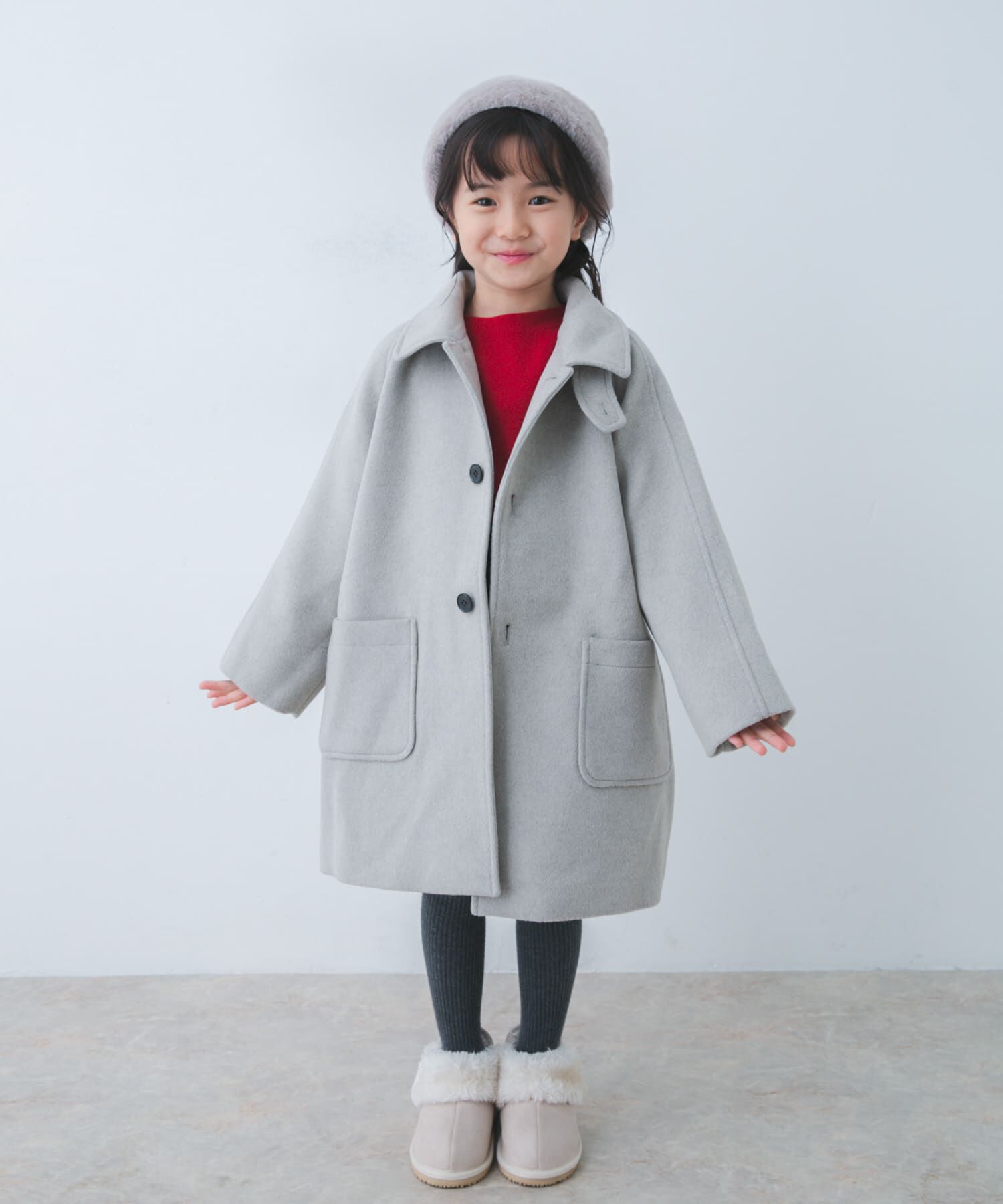 URBAN RESEARCH DOORS「ステンカラーウール混コート(KIDS)」|その他|グレー系その他
