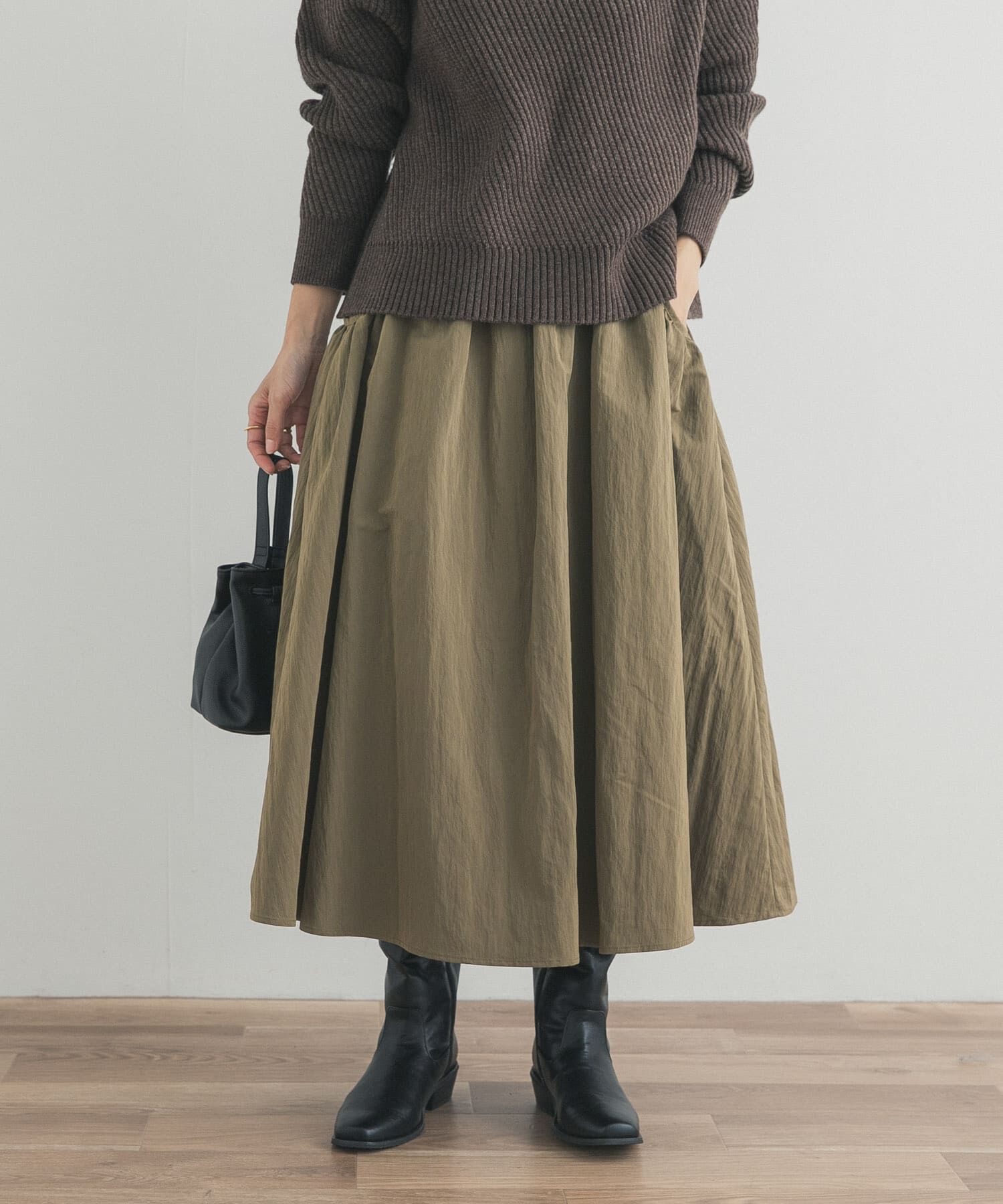 URBAN RESEARCH DOORS「サイドポケットギャザースカート」|スカート|