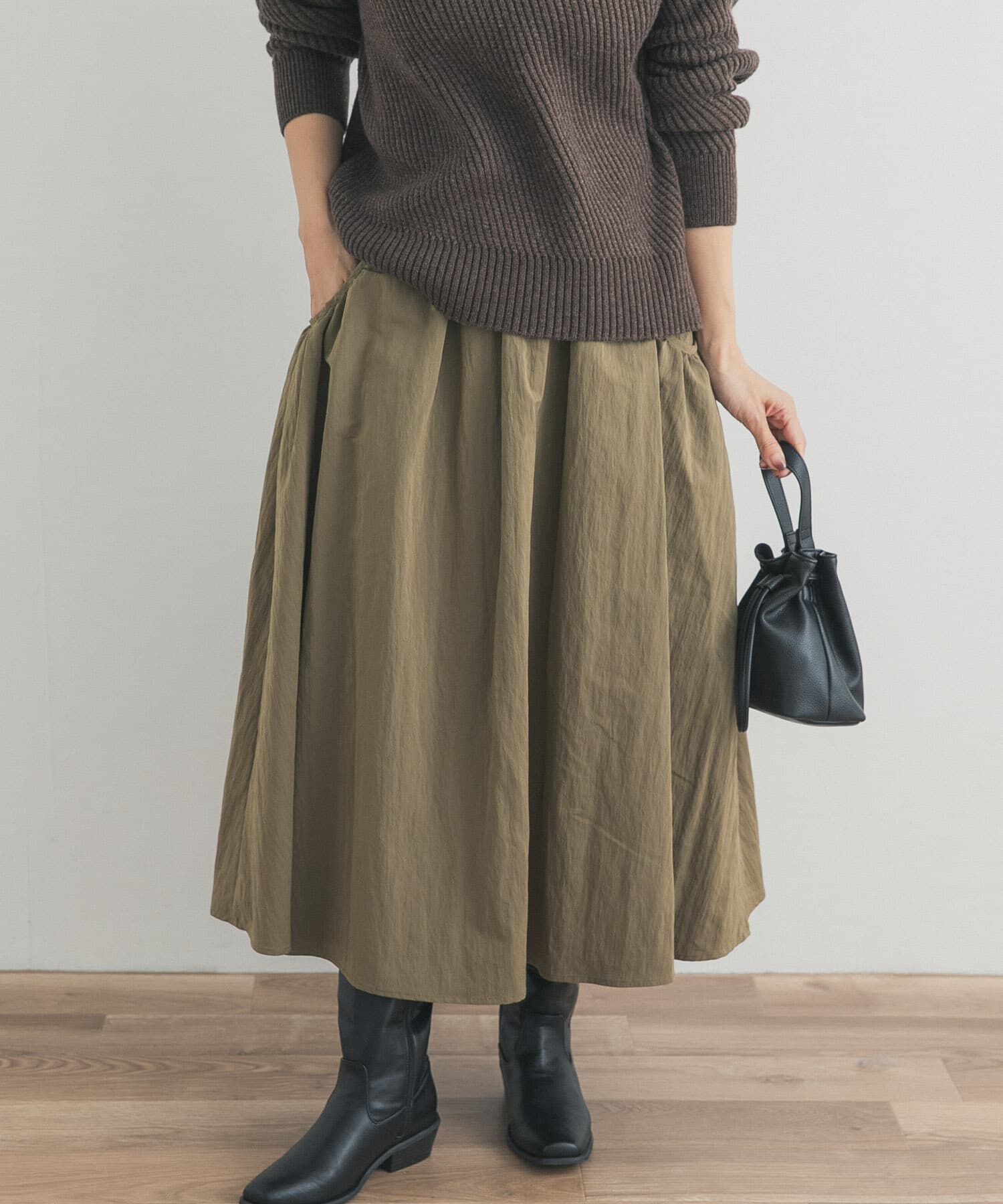 URBAN RESEARCH DOORS「サイドポケットギャザースカート」|スカート|