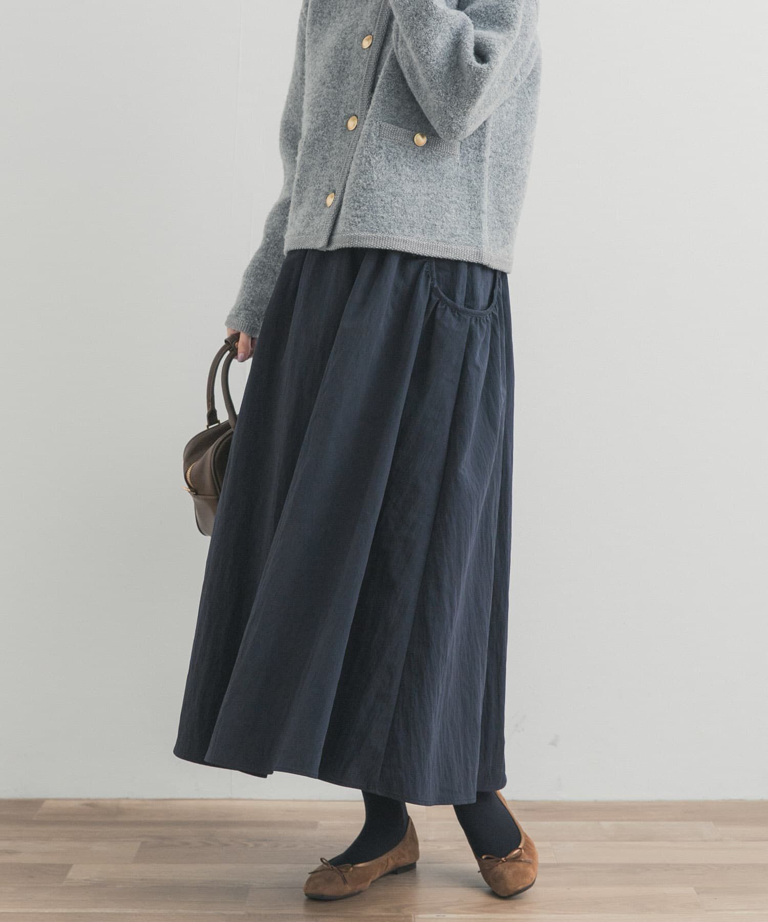 URBAN RESEARCH DOORS「サイドポケットギャザースカート」|スカート|