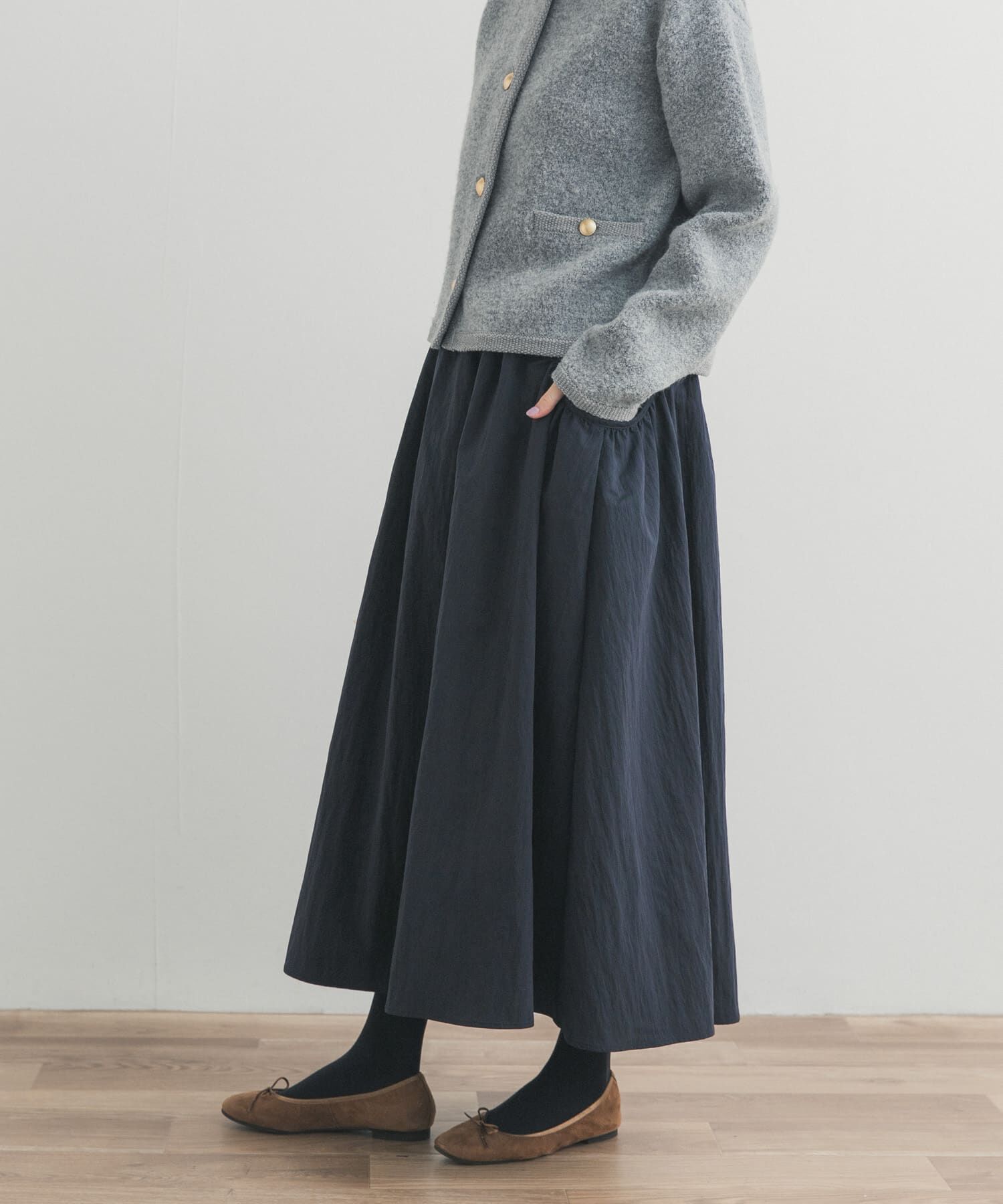 URBAN RESEARCH DOORS「サイドポケットギャザースカート」|スカート|