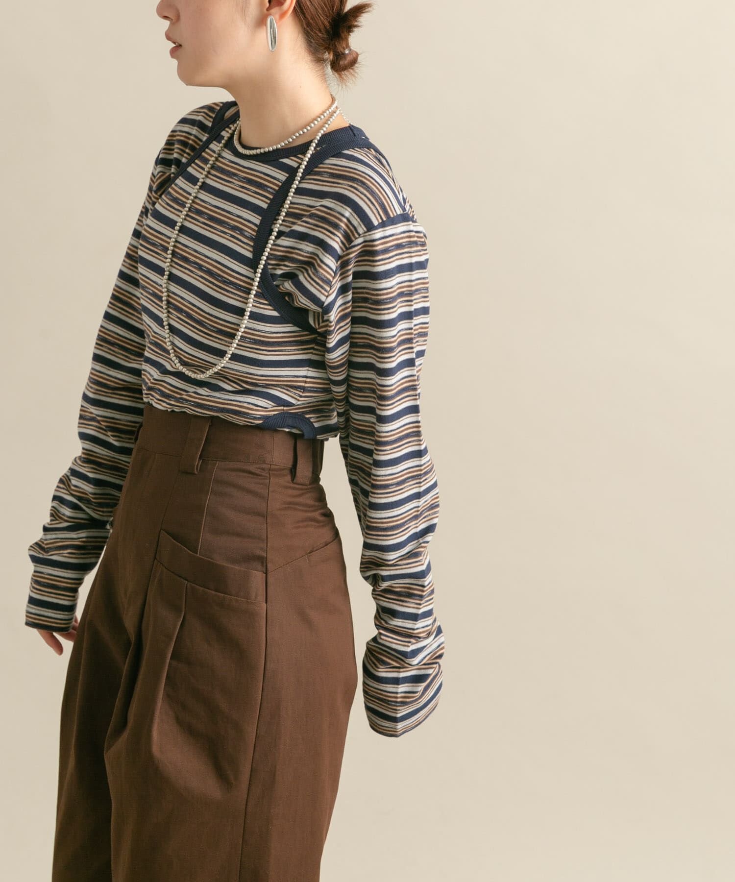  「ボーダータンクトップSETトップス」|Tシャツ・カットソー|