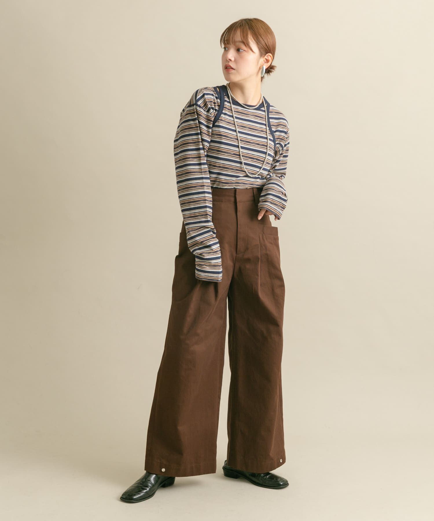  「ボーダータンクトップSETトップス」|Tシャツ・カットソー|