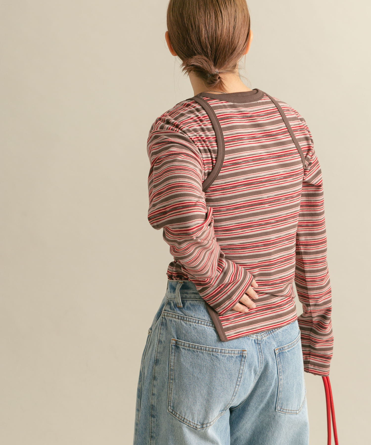  「ボーダータンクトップSETトップス」|Tシャツ・カットソー|