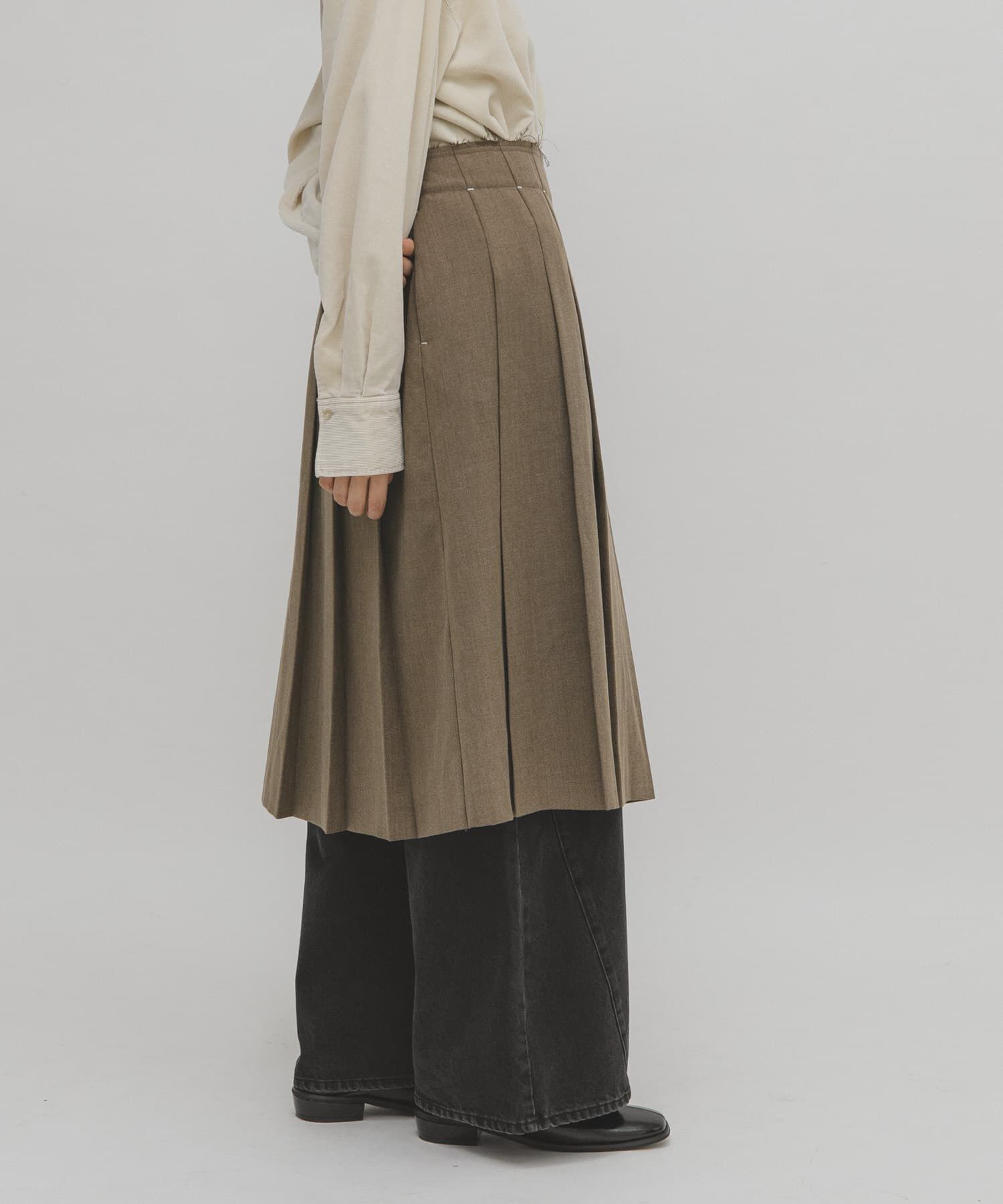  「プリーツミディスカート」|スカート|