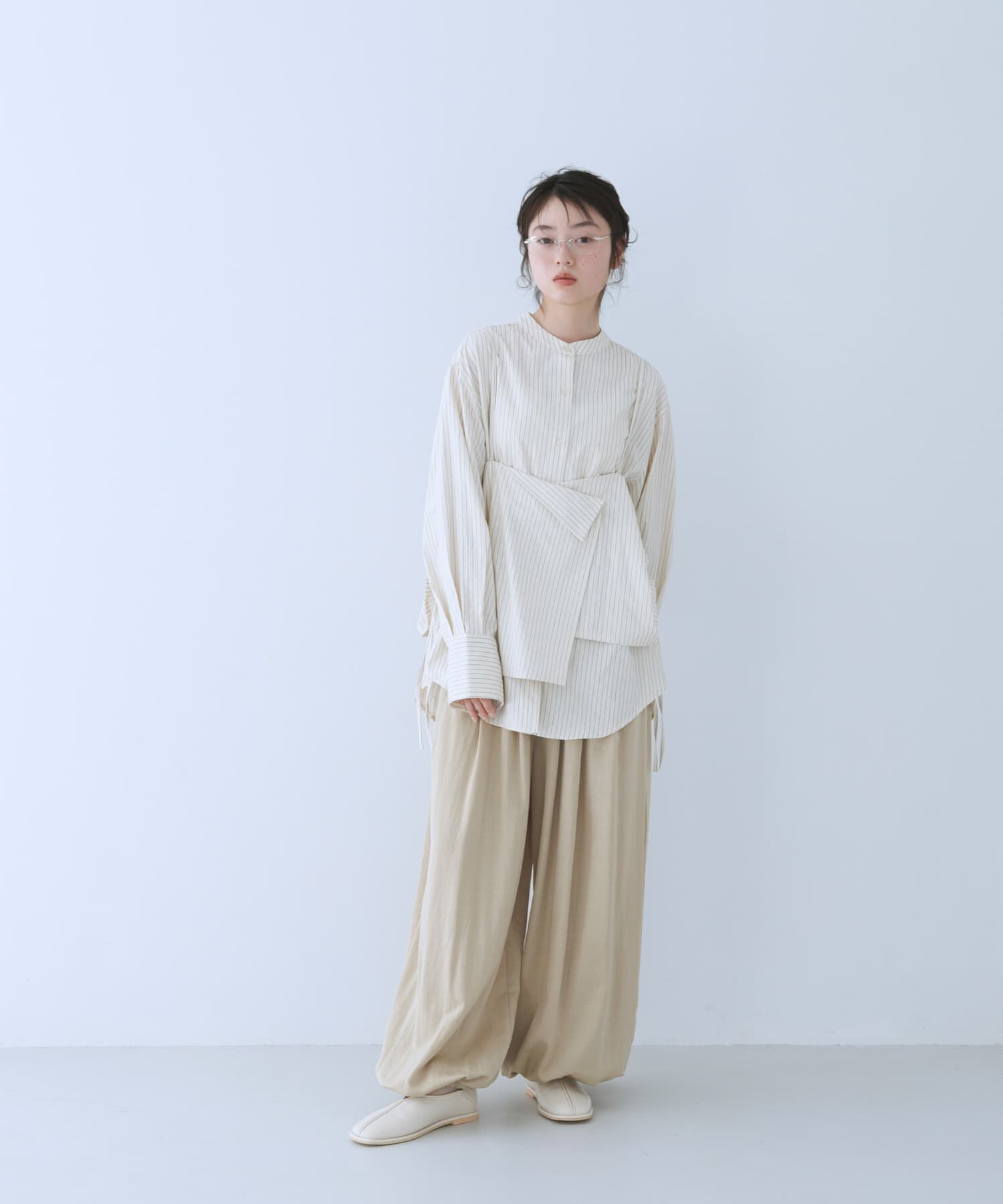  「スカートビスチェSETシャツ」|シャツ・ブラウス|ホワイト系その他