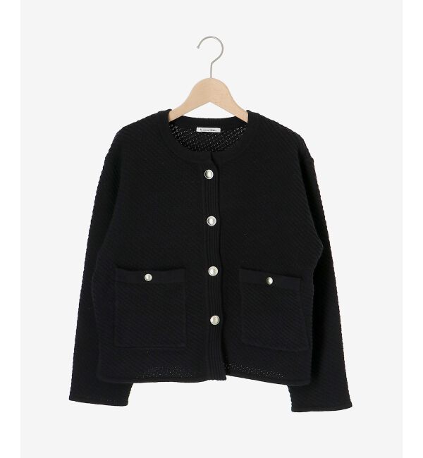 le.coeur blanc「《手洗い可能》変わり編みニットジャケット」|その他|