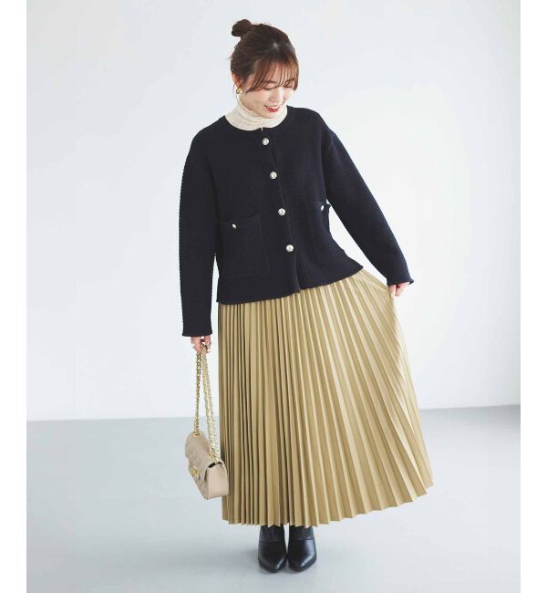 le.coeur blanc「《手洗い可能》変わり編みニットジャケット」|その他|