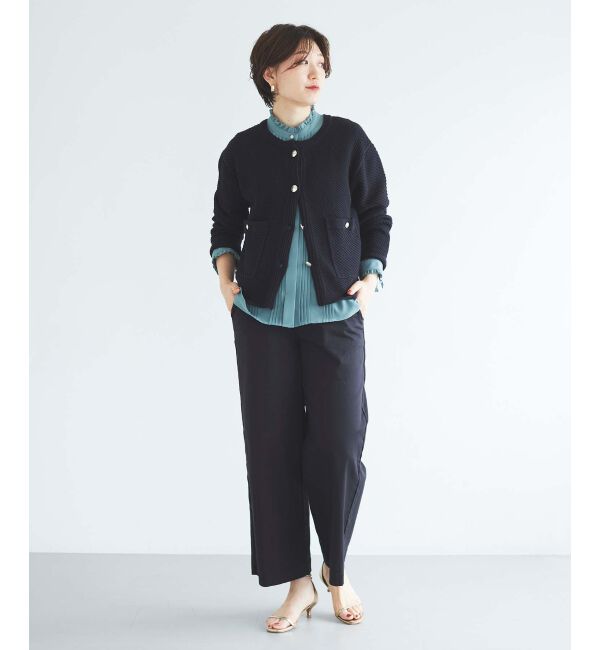 le.coeur blanc「《手洗い可能》変わり編みニットジャケット」|その他|