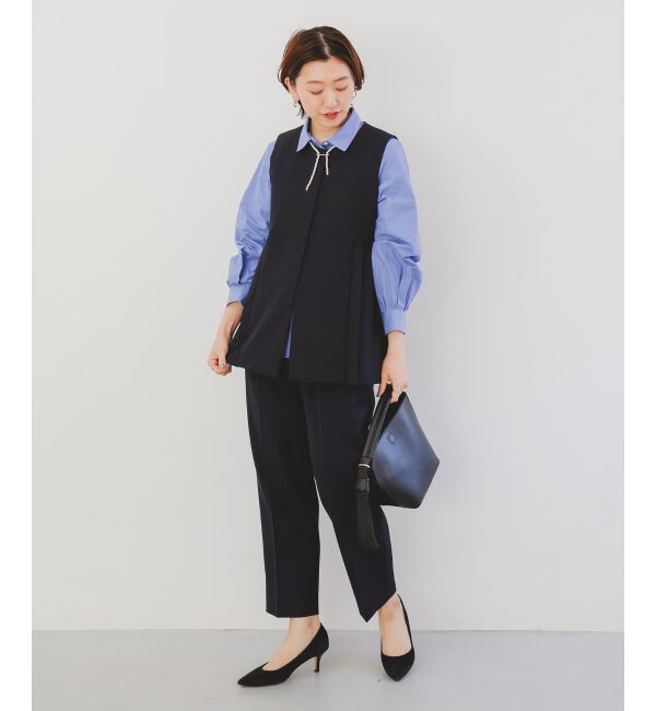  「《手洗い可能》ツインクロスサイドプリーツベスト」|その他|