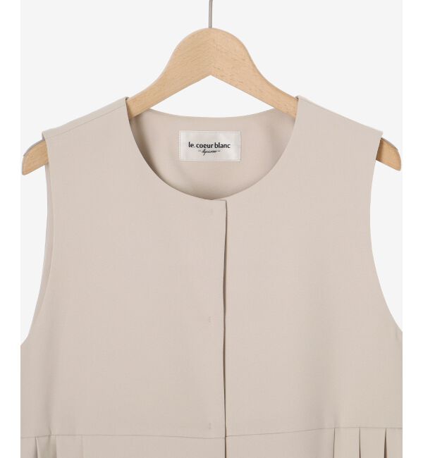  「《手洗い可能》ツインクロスサイドプリーツベスト」|その他|