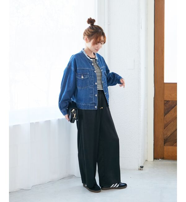  「ノーカラーデニムジャケット」|その他|