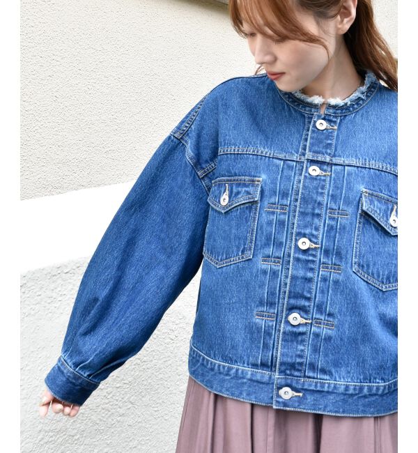  「ノーカラーデニムジャケット」|その他|
