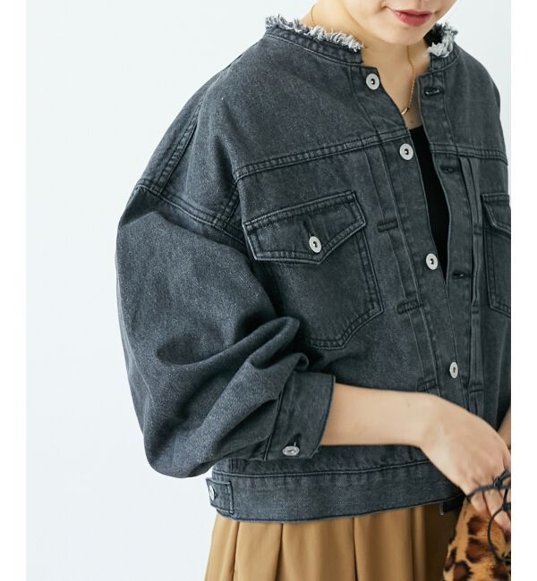  「ノーカラーデニムジャケット」|その他|