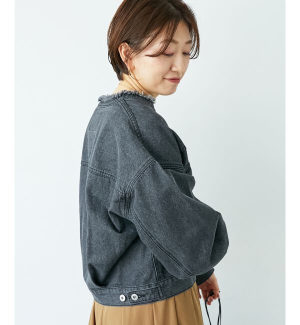  「ノーカラーデニムジャケット」|その他|