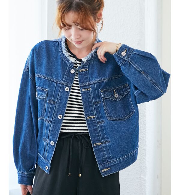  「ノーカラーデニムジャケット」|その他|