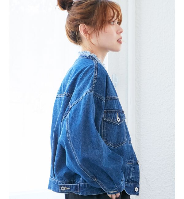  「ノーカラーデニムジャケット」|その他|