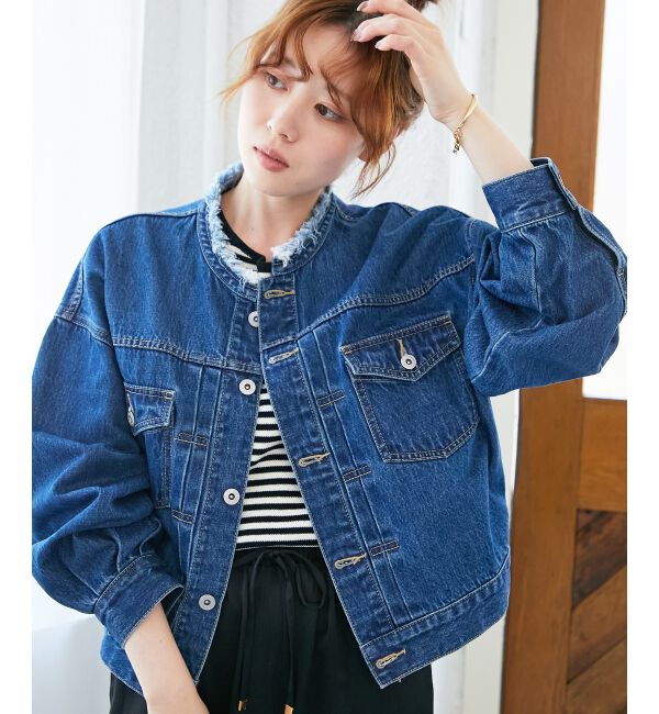  「ノーカラーデニムジャケット」|その他|