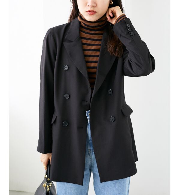  「《WEB限定アイテム》ストレッチルーズジャケット」|その他|ブラック