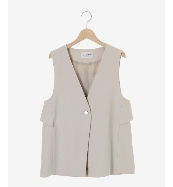  「ツインクロスバックフリルジレ」|その他|ベージュ