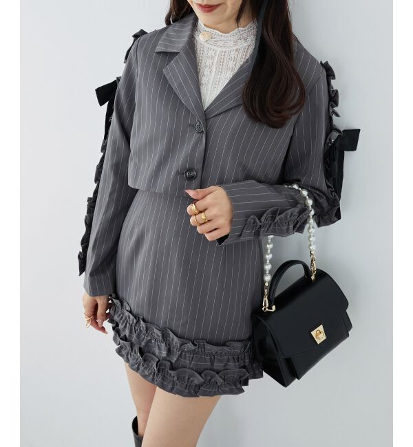 MAJESTICLEGON「ブローチセットホイップフリルジャケット」|その他|