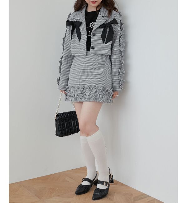 MAJESTICLEGON「ブローチセットホイップフリルジャケット」|その他|