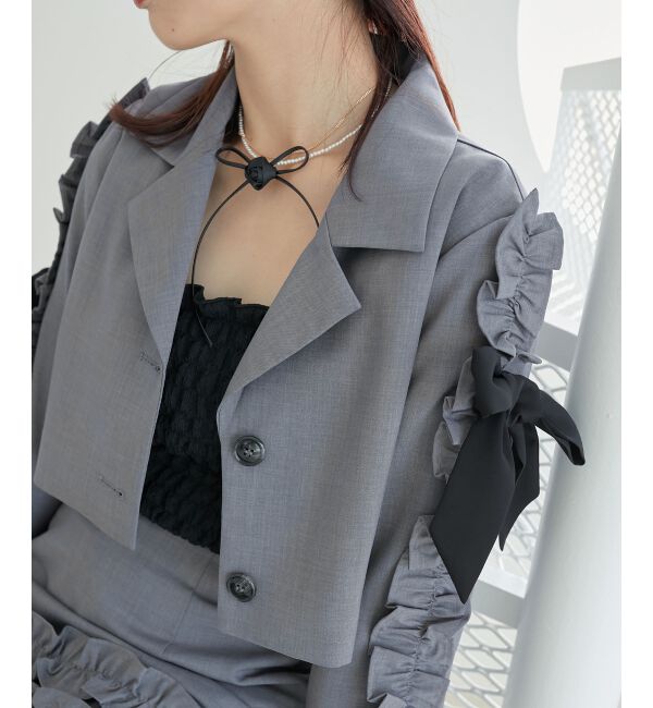 MAJESTICLEGON「ブローチセットホイップフリルジャケット」|その他|