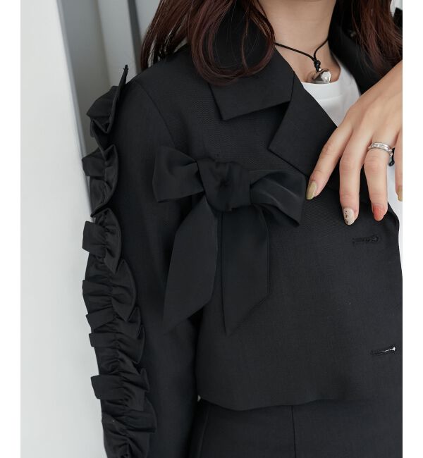 MAJESTICLEGON「ブローチセットホイップフリルジャケット」|その他|