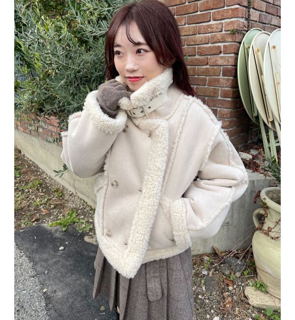 MAJESTICLEGON「もこもこボアショートジャケット」|その他|