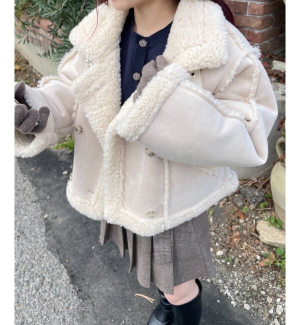 MAJESTICLEGON「もこもこボアショートジャケット」|その他|