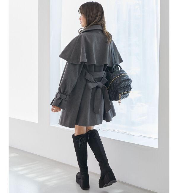  「ケープセットミディコート」|その他|Ｃ／グレー