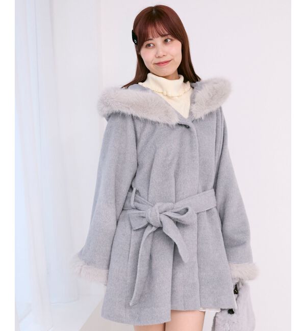  「フード付マルチwayフェイクファーコート」|その他|