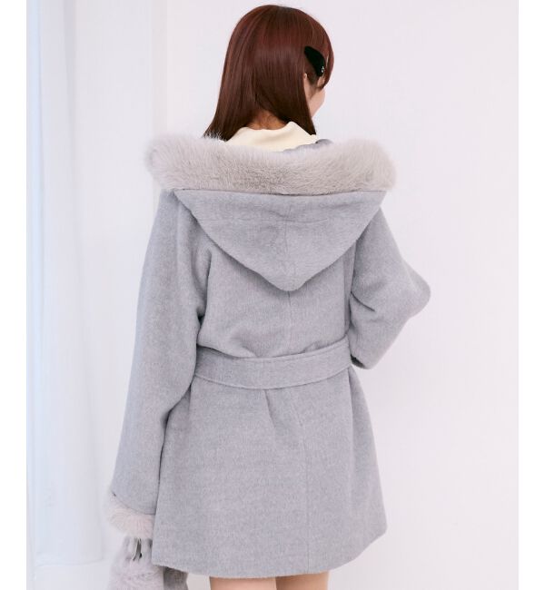  「フード付マルチwayフェイクファーコート」|その他|