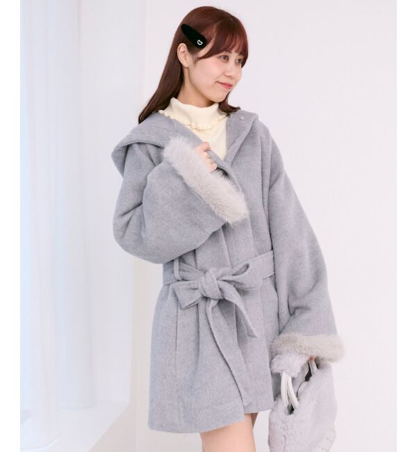  「フード付マルチwayフェイクファーコート」|その他|