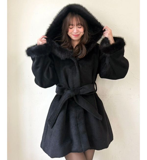  「フード付マルチwayフェイクファーコート」|その他|