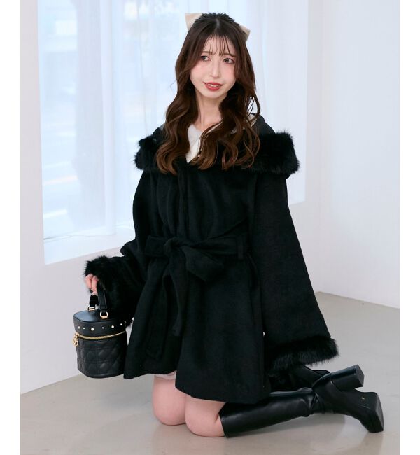  「フード付マルチwayフェイクファーコート」|その他|