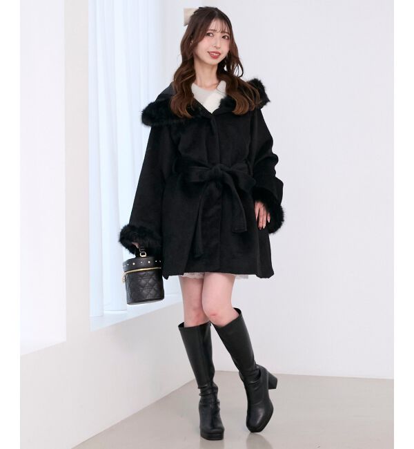  「フード付マルチwayフェイクファーコート」|その他|