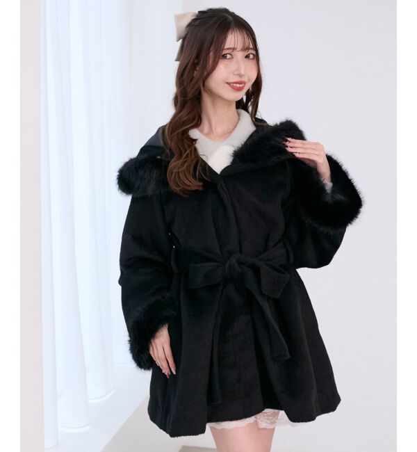  「フード付マルチwayフェイクファーコート」|その他|