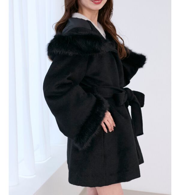  「フード付マルチwayフェイクファーコート」|その他|