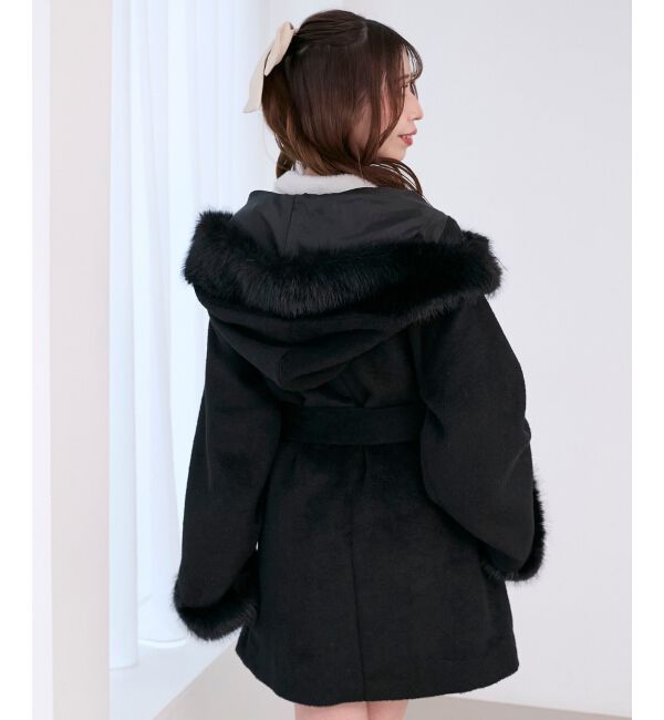  「フード付マルチwayフェイクファーコート」|その他|