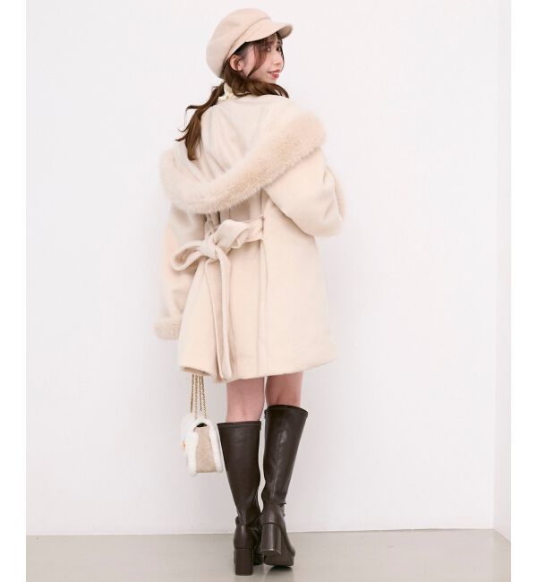  「フード付マルチwayフェイクファーコート」|その他|
