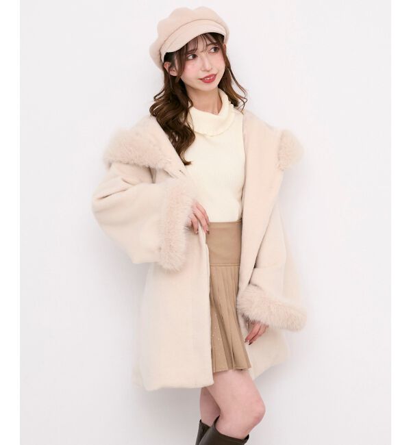  「フード付マルチwayフェイクファーコート」|その他|