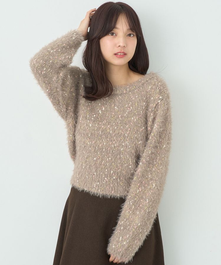 earth music&ecology「ジャンボノットシャギーニットプルオーバー」|ニット・セーター|